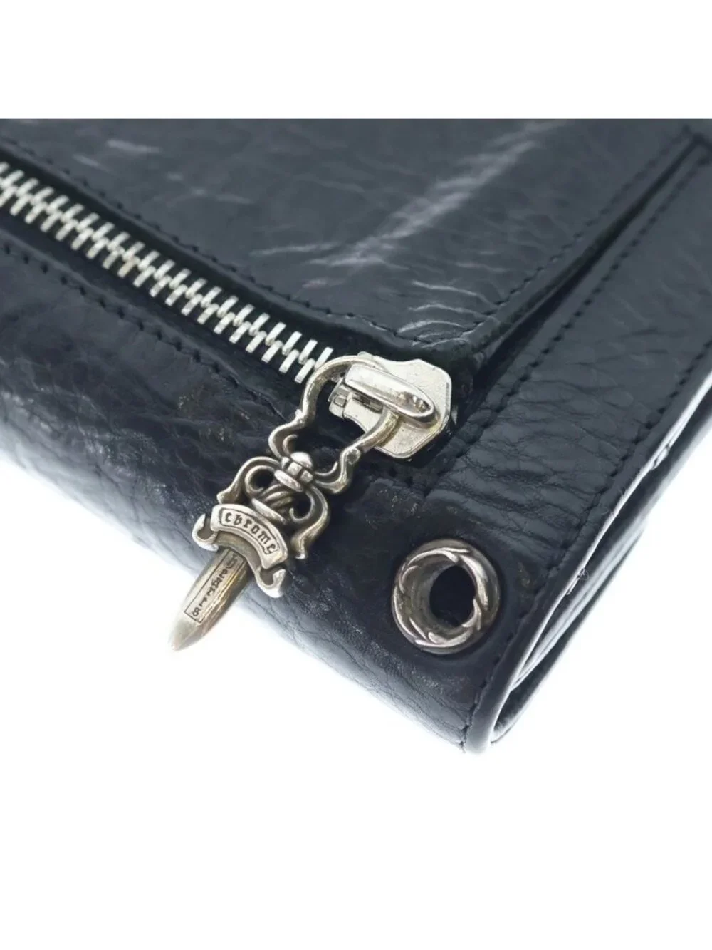 Chrome Hearts Wave Leather Wallet Black